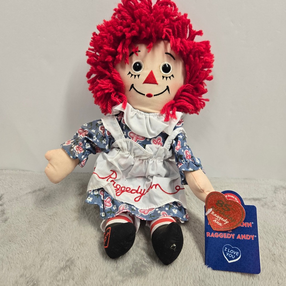 Applause Raggedy Ann 85th Anniversary 12" Plush Doll 63420 Blue Floral Dress NWT